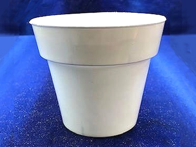 3½" Round White Pot - Click Image to Close